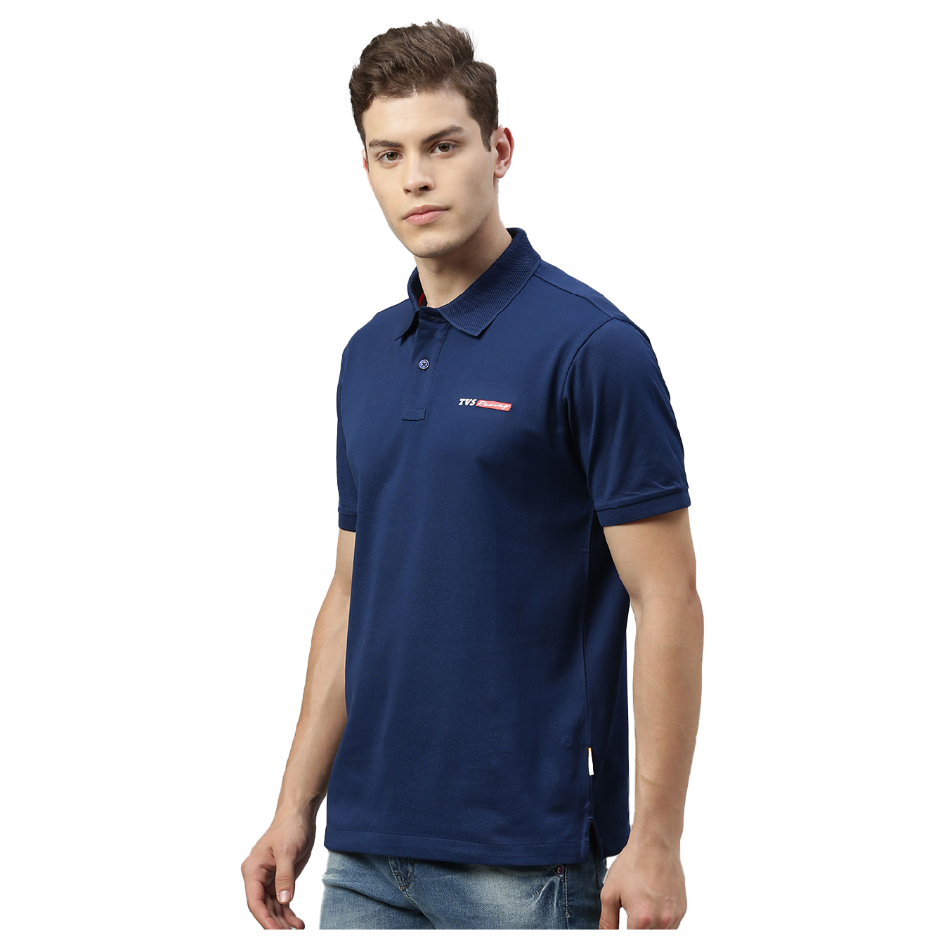 TVS Racing Polo T Shirt Cotton (Ink Blue)