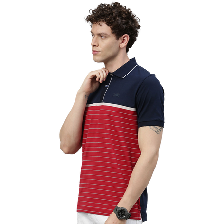 TVS Racing Polo T Shirt Cotton Red Blue (Red Blue)