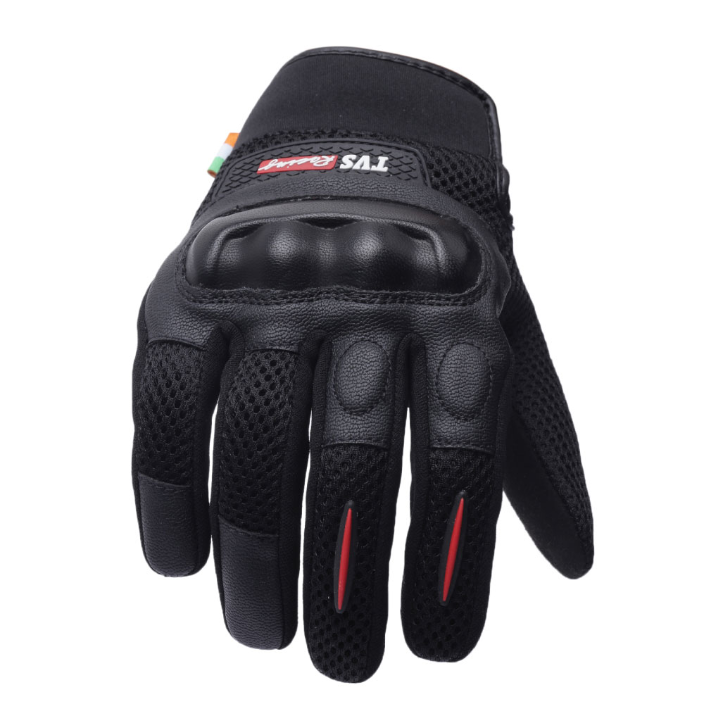 TVS Racing Street Riding Gloves for Men Black Racing Gloves