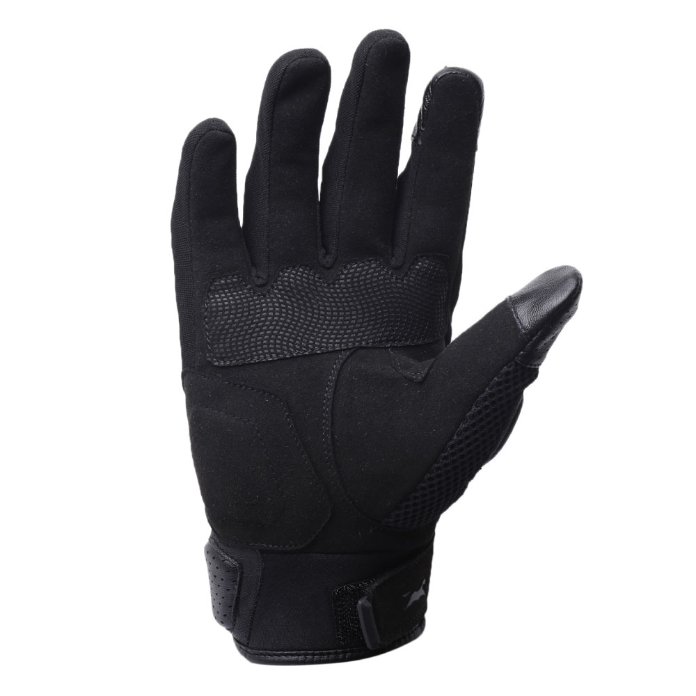  TVS Racing Adventure Riding Gloves for Men – PVC Protected, Touch Screen Compatible, & Visor Wiper Fingertips – Premium Bike Gloves for Riding Comfort (Black)