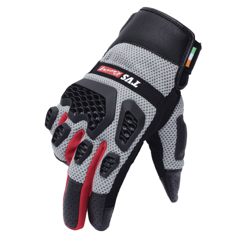 TVS Racing Adventure Riding Gloves for Men PVC Protected Touch Scre