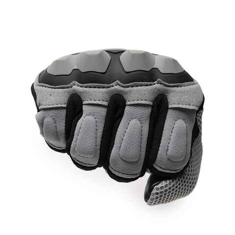 TVS Racing Xplorer Riding Gloves for Men – PVC & Carbon Protected, Touch Screen Compatible, & Visor Wiper Fingertips – Premium Bike Gloves for Riding Comfort (Grey)