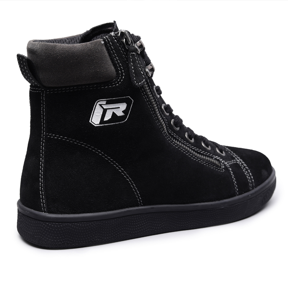 High ankle black leather 2025 shoes